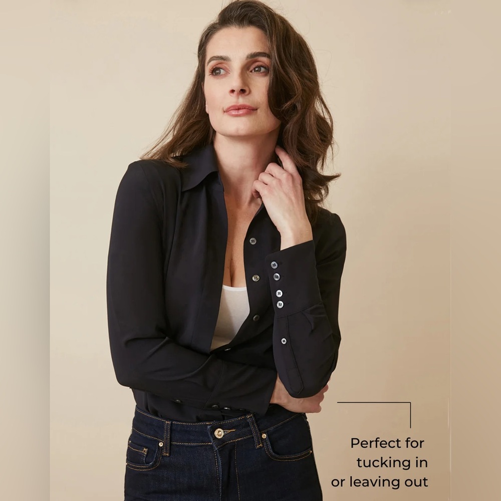 Numi Black Simone Button Down Top - image 2